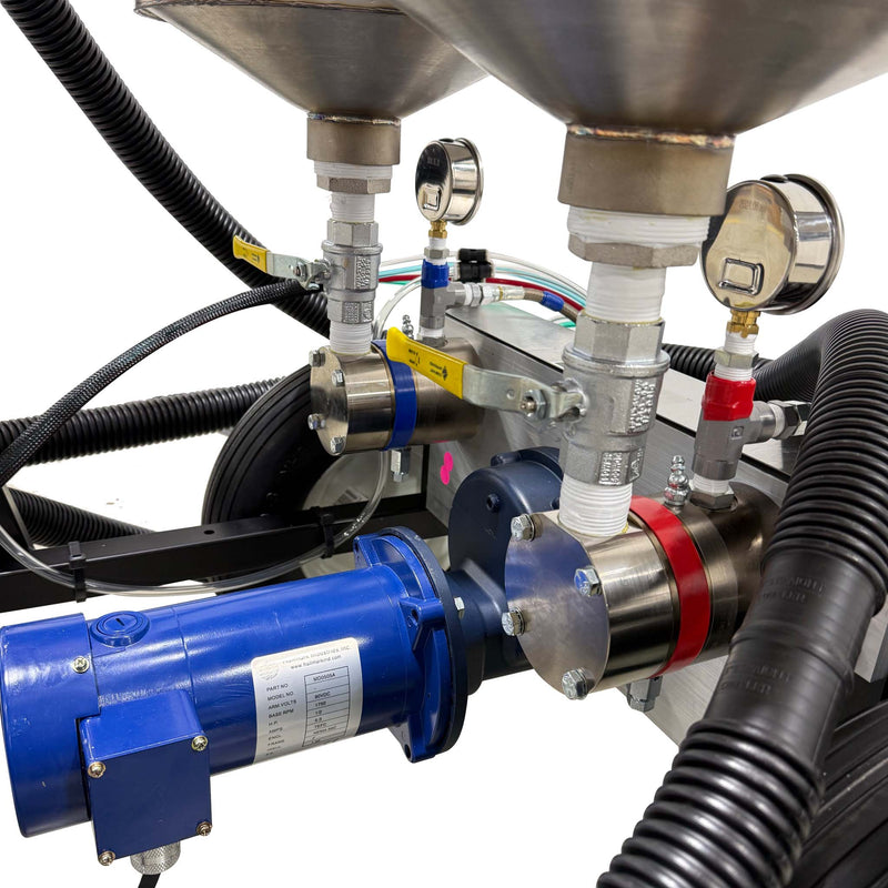 Detailed view of the AST GMP-050-SPRAY pump motor and tubing connections