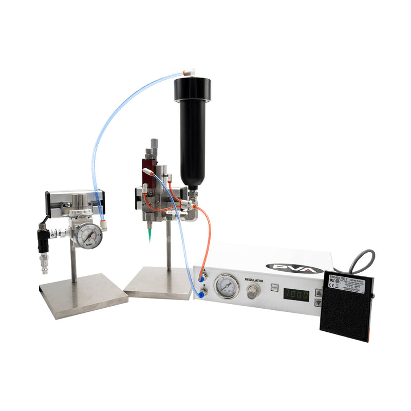 Benchtop precision fluid dot dispensing system for cartridges