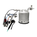 Versatile dual handheld spray system with a 2-gallon tank, featuring a pneumatic spray applicator and a lever-actuated bead applicator for flexible and precise coating applications.