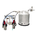 High-capacity 2-gallon dual handheld spray system equipped with a pneumatic spray applicator and a pneumatic bead applicator for efficient conformal coating processes.