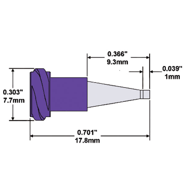 Precision Metal Taper Tip for Fluid and Adhesive Dispensing